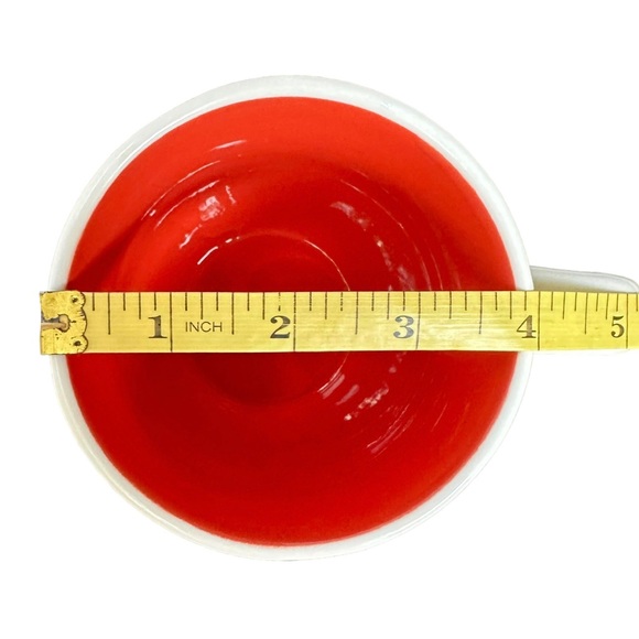 Rae Dunn Be In THE MOmeNt Mug Coffee Tea White with Red Interior Dimples 2017 OG - Picture 14 of 15